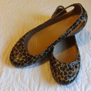 Crocs shoes, animal print